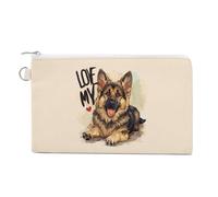 I Love My Border Collie Shepherd Dog Coin Purse Cute Change Pouch Wallet Clutch Bag with Zip