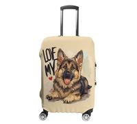I Love My Border Collie Shepherd Dog Travel Luggage Cover Washable Anti-Scratch Baggage Suitcase Protector XL