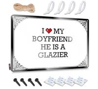 I Love My Boyfriend He Is A Glazier Bathroom Accessories Decor House Hanging | Classic Cool Wall Art Designer Vintage Metal Wall Decor(30X40CM)