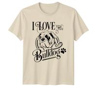 I Love My Bulldog Dog Breed Pet Animal Lover Graphic T-Shirt 3XL