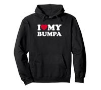 I Love My Bumpa Heart Grandpa Family Pullover Hoodie