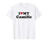 I Love My Camille First Name Matching Couple Outfit T-Shirt