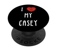 I Love My Casey Name Funny PopSockets Adhesive PopGrip