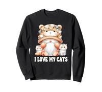 I Love My Cats Gnome For Cat Lady Cute Kitten For Cat Mommy Sweatshirt