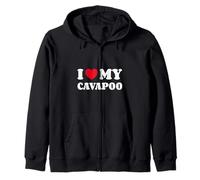 I Love My Cavapoo Dog Owner Heart Capoodle Cavoodle Zip Hoodie