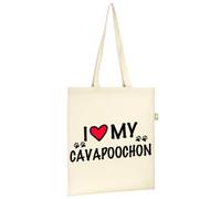 I Love My Cavapoochon Cotton Tote Shopper Bag