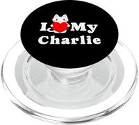I Love My Charlie Cat Owner Pet Kitten Lover PopSockets PopGrip for MagSafe