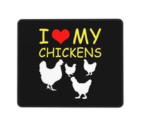I Love My Chickens Mouse Mat With Stitched Edges Mousepad Portable Mousemat For Home Gaming Office 25X30Cm