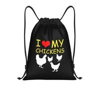 I Love My Chickens Sports String Backpack Versatile Drawstring Bag Unisex Sport Gym String Bag For Sport Outside Fishing 39X46Cm