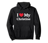 I Love My Christine Heart Christine Love Christine Pullover Hoodie