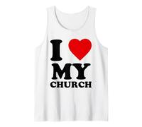 I Love My Church, Christian Saying Tank Top