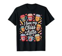 I Love My Class A Latte Coffee Teacher Heart T-Shirt