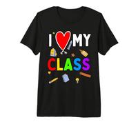 I Love My Class Teacher Heart First Day Back to School Premium T-Shirt