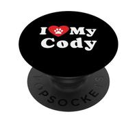 I Love My Cody Dog Owner Pet Dog Lover PopSockets Adhesive PopGrip