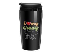 I Love My Crazy Aunt Coffee Cup Travel Mug with Leakproof Lid Double Wall Tumbler Water Bottle 250ml