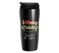 I Love My Crazy Aunt Coffee Cup Travel Mug with Leakproof Lid Double Wall Tumbler Water Bottle 350ml