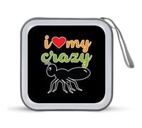 I Love My Crazy Aunt Portable CD Case Holder 48 Capacity Travel DVD Storage Boxs Wallet Bag