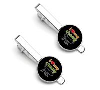 I Love My Crazy Aunt Silver Tie Clip Suit Accessories for Men Necktie Bar Set Pin Business Wedding