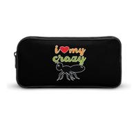 I Love My Crazy Aunt Simple Pencil Case Big Capacity Pouch Box Travel Makeup Bag