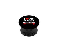 I Love My Crazy Ex Girlfriend - Valentines Day Funny PopSockets Adhesive PopGrip
