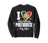 I Love My Crazy Portuguese Wife Cute Portugal Flag Sweatshirt