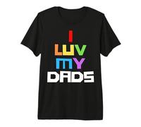 I Love My Dad 2 Dads Rainbow Pride Father Kids Boys Girls Premium T-Shirt