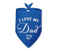 I Love My Dad Dog Bandana Dog Birthday Pet Triangle Scarf Accessories Gender Reveal Baby Announcement Photo Props for Small Medium Large Dogs Cats