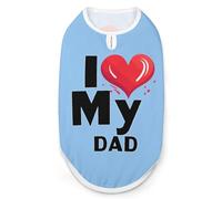 I LOVE MY DAD Dog Clothes Dogs Jacket Pet Shirts Coats for Summer Apparel S