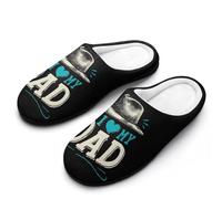 I Love My Dad Men's Slippers House Slipper Anti-skid Sole Indoor Shoes Outdoor Comfort Cotton