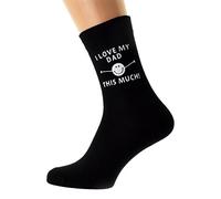 I Love My Dad This Much & Image Printed on Black Mens Socks Great for Father