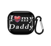 I Love My Daddy Bluetooth Headset Cover Hard Shell Earbuds Case Protective Cover Compatible with Airpods 3