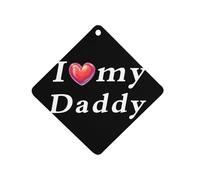 I Love My Daddy Car Air Freshener Hanging Aromatherapy Tablets Car Accessories Rearview Mirror Pendant Decor