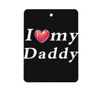 I Love My Daddy Car Air Freshener Hanging Aromatherapy Tablets Car Accessories Rearview Mirror Pendant Decor