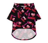 I Love My Daddy Hawaii Shirt Print Dog Clothes T-Shirt Beach for Puppy Cat 2XL