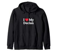 I Love My Declan Heart Declan Love Declan Zip Hoodie