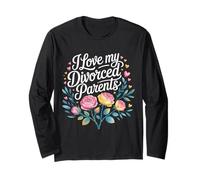 I Love My Divorced Parents Child Kid Dynamics - Long Sleeve T-Shirt