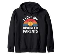 I Love My Divorced Parents Child Kid Dynamics - Zip Hoodie