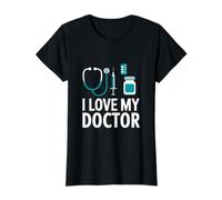 I Love My Doctor Healthcare Value Graphic T-Shirt, Women, Black, XL