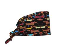 I Love My Dog Dachshund Print Working Cap for Women Men Soft Breathable Adjustable Black One Size