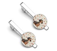 I Love My Dog Dachshunds 2 Pcs Tie Clips for Men Necktie Tie Bar | Electroplated Copper Men's Tie Clips Smooth Surface Tie Clasps Lightweight Necktie Clip for Father Husband Business Wedding