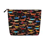 I Love My Dog Dachshunds A Versatile Travel Makeup Bag, Ideal for Daily Routines and Business Journeys