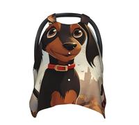 I Love My Dog Dachshunds Baby Car Seat Canopy Cover, Multi Use Breathable Nursing Breastfeeding Covers for Mom Soft Stroller Sun Shade Newborn Shower Gift