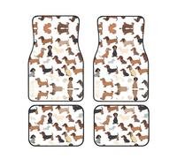 I Love My Dog Dachshunds Car Foot Mat Set of 4 Pieces for Most Cars, Trucks, Vans, sedans, Crossover Vehicles, and SUVs