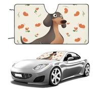 I Love My Dog Dachshunds Car Windshield Sun Shade Keep Car Interior Cool 51"x28" Folding Front Window Sun Shade, Heat Shield for SUV, Truck, Blocks UV