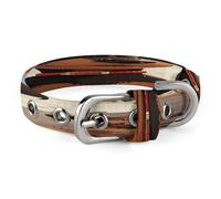I Love My Dog Dachshunds Dog Collar Adjustable Pet Collar Stainless Steel D-Ring Collar Oxford Cloth Cat Collar Strap with Metal Buckle for Small Medium Dog