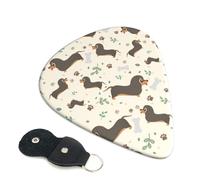 I Love My Dog Dachshunds Guitar Picks 6-Pack - Pick Set (0.46mm / 0.71mm / 0.96mm) Suitable For Guitar And Ukulele Playing