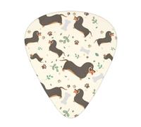 I Love My Dog Dachshunds Guitar Plectrums, 12 Pcs Lightweight Guitar Plectrums, 0.46mm/0.71mm/0.96mm Thickness For Acoustic Guitar Acoustic Electric Guitar Ukulele Bass