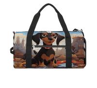I Love My Dog Dachshunds Gym Bag Travel Duffel Bags for Men Women Large Weekender Bags Carry On Overnight Duffle Bag with Shoe Compartment for Workout, style, One Size