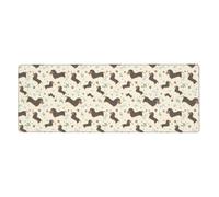I Love My Dog Dachshunds Mouse Pad 12x31.5in Extended Gaming Surface