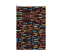 I Love My Dog Dachshunds Premium Golf Towel - Waffle Towel, Perfect Golf Bag Accessory and Unique Gifts for Men